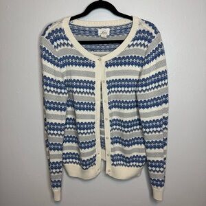 Vintage Levi’s Knit Button Front Cardigan Sweater Blue White Grandmacore